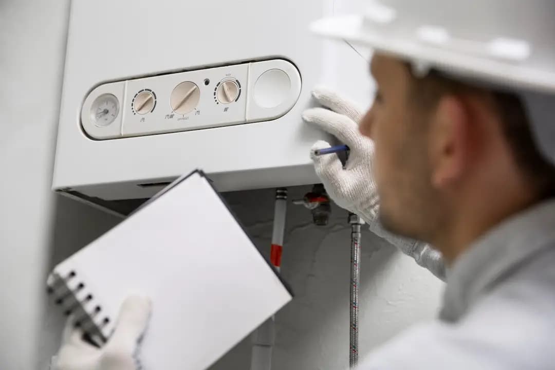 Plumber fixing a sink